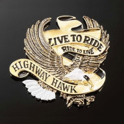 Highway Hawk H01-561 Emblém Live To Ride 80mm